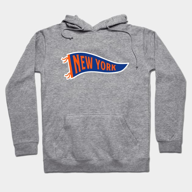 New York Pennant - White Hoodie by KFig21